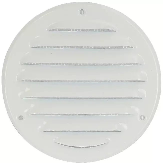 Metal ventilation grille round 125mm white - MR125 - RAL9016