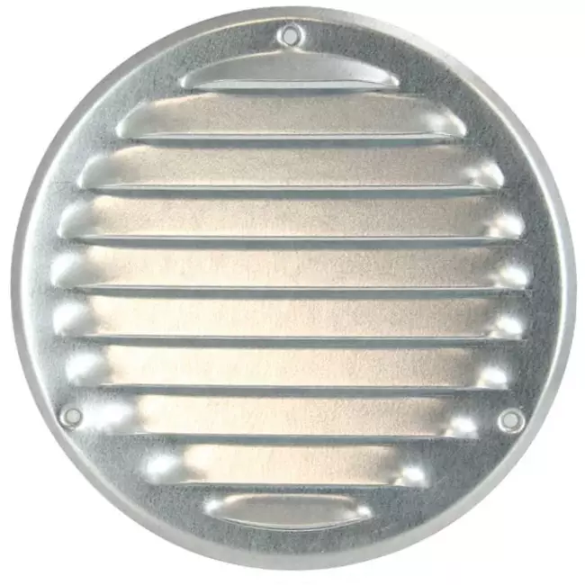 Metal ventilation grille round Ø 125mm zinc - MR125ZN