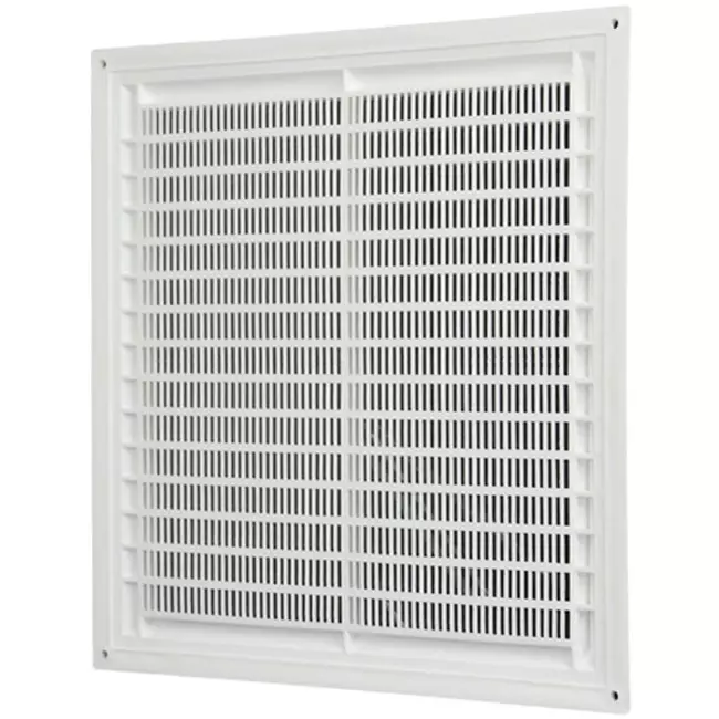 Ventilation grille square with grill 250x250 white - VR2525