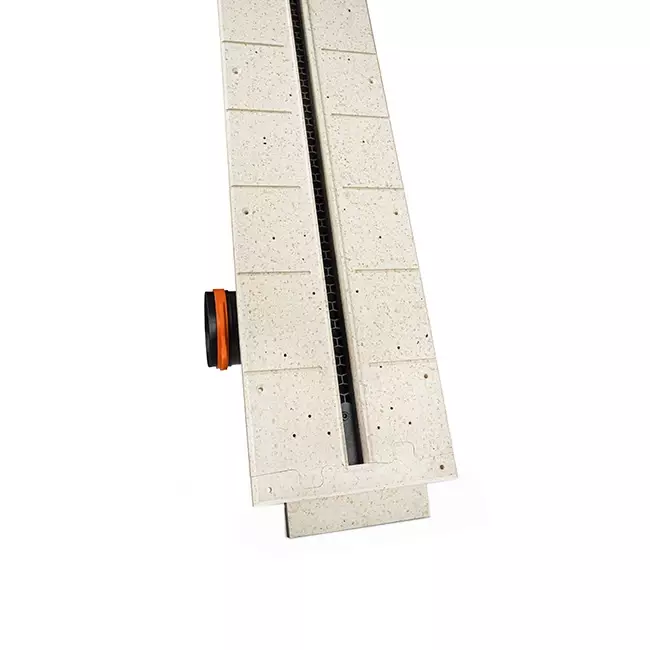 Ergovent plasterable frameless linear grille 1050 mm with 75 mm connection diameter - modular - 1 slot