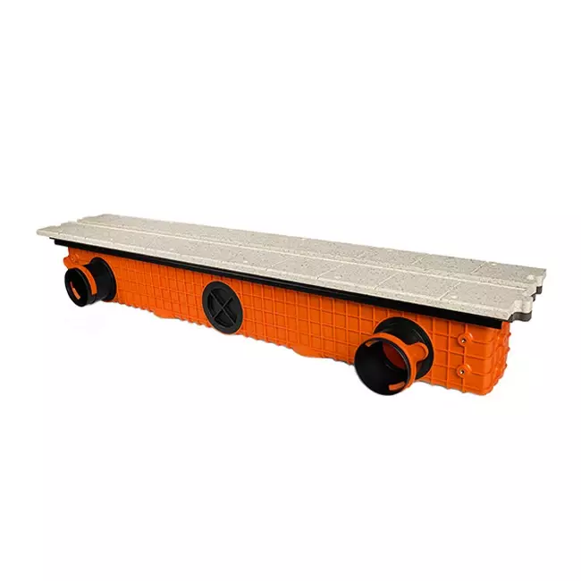 Ergovent plasterable frameless linear grille 1050 mm with 75 mm connection diameter - modular - 1 slot