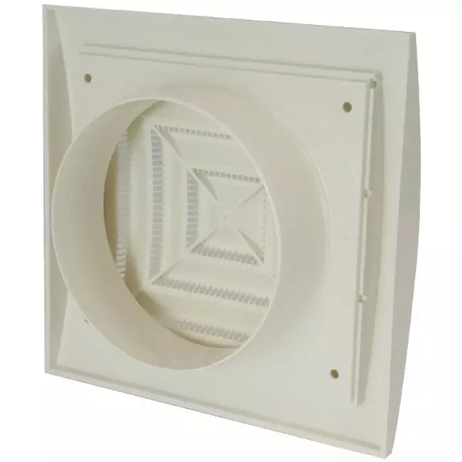 Ceiling diffuser square 150x150 diameter: 100 white - ND10G
