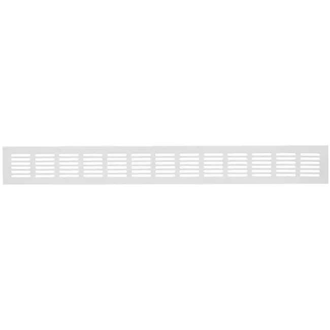 Skirting diffuser aluminium - white L=500mm x H=60mm -RA650