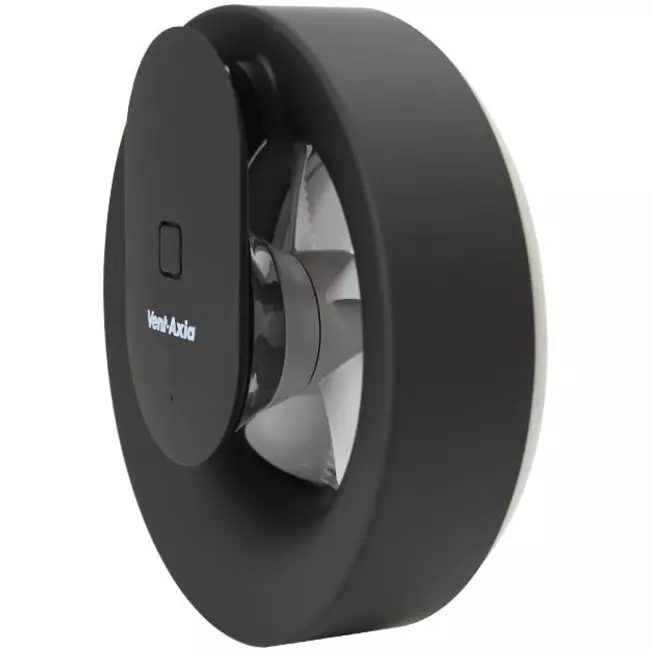 Svara Bathroom Fan with Timer, Humidity and Light Sensor, 100-125 mm (App-Controlled) BLACK