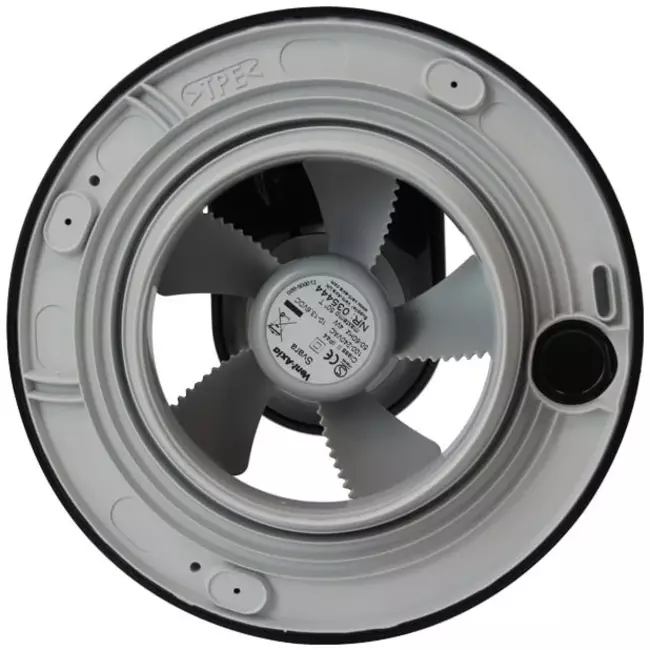 Svara Bathroom Fan with Timer, Humidity and Light Sensor, 100-125 mm (App-Controlled) BLACK