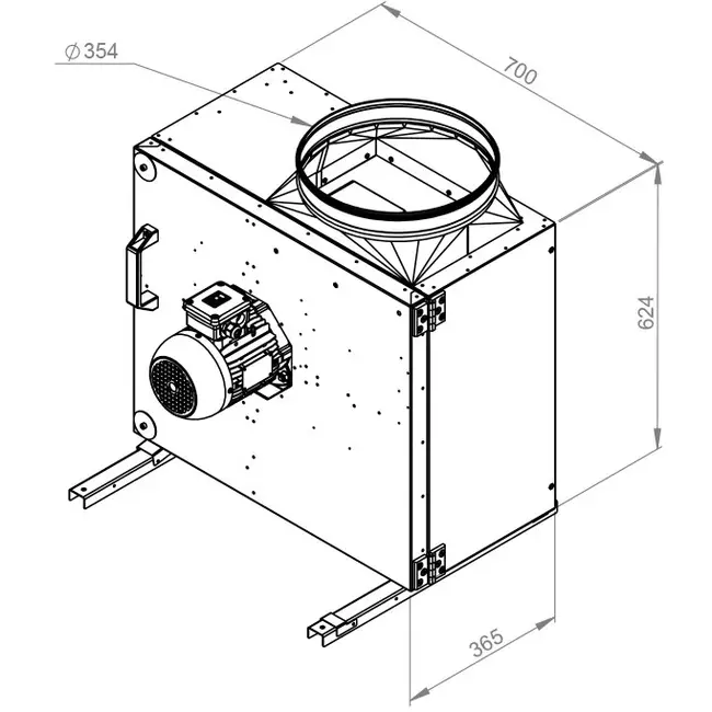 Box fan flue gas F400 - MPS 315 D2 F4 30