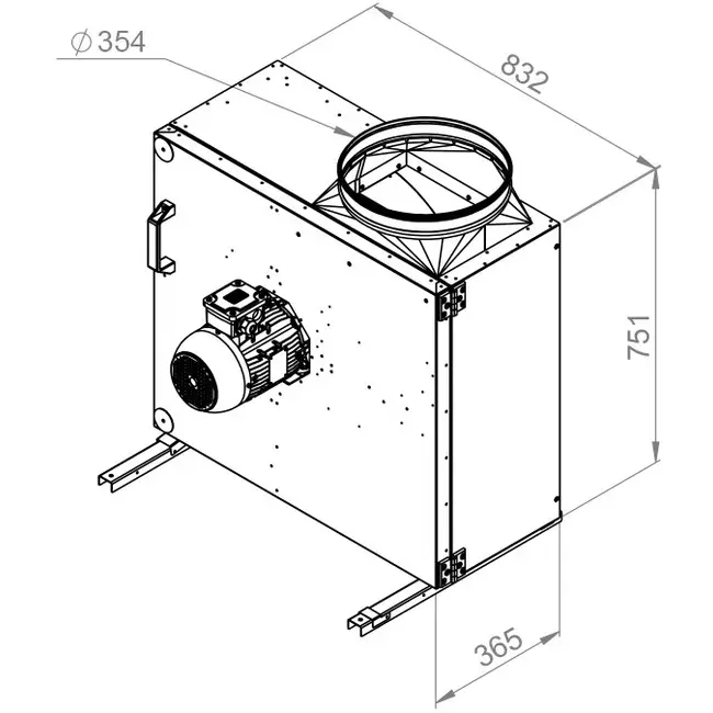 Box fan flue gas F400 - MPS 450 D4 F4 30
