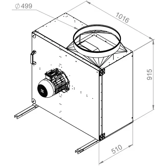 Box fan flue gas F400 - MPS 560 D4 F4 30
