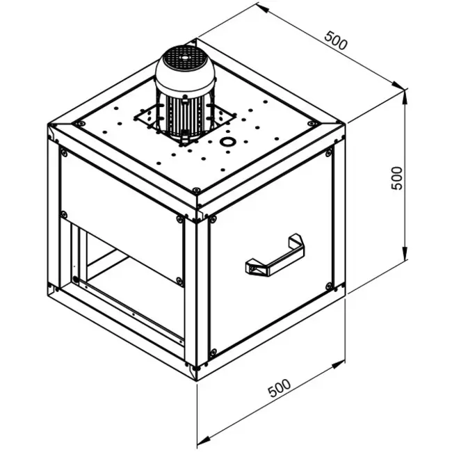 Box fan flue gas with linear flow - MPC 225 D2 F4 TI30