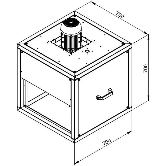 Box fan flue gas with linear flow - MPC 450 D4 F4 TI30