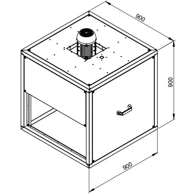 Box fan flue gas with linear flow - MPC 500 D4 F4 TI30