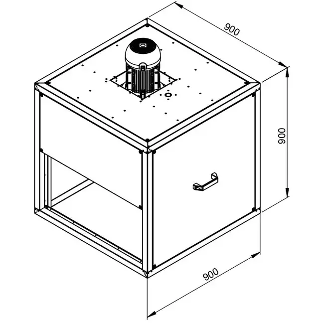 Box fan flue gas with linear flow - MPC 560 D4 F4 TI30