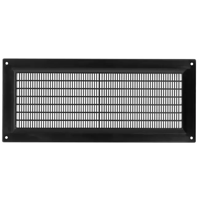Ventilation grille plastic rectangular 130x300 black - VR1330M
