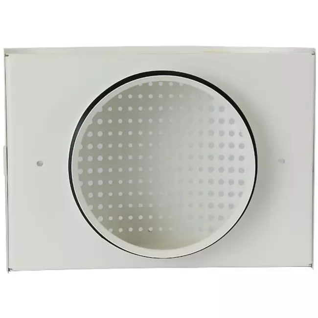 Ventilation supply valve Ø 100mm with perforated cap for wall mounting WHITE - DTQA100