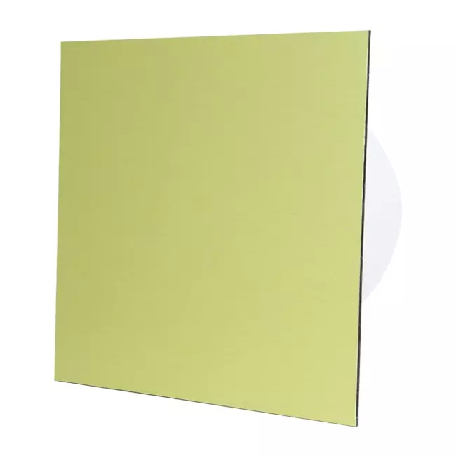 Air Roxy bathroom extractor fan with connection diameter 100 mm with pull cord and power plug - front panel in gold aluminium