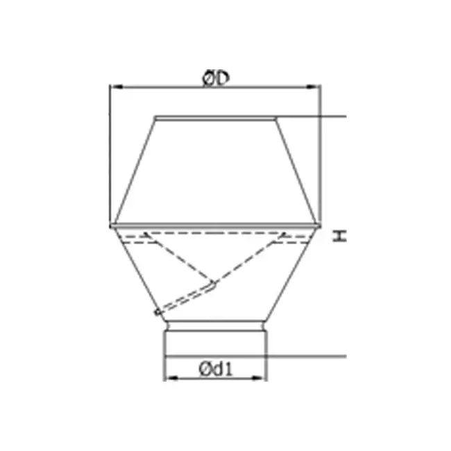 Deflector cover round 100 mm sendzimir zinc-plated