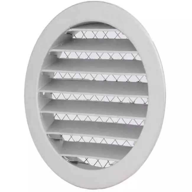 Aluminium external air wall grille Ø 80mm - MRA80