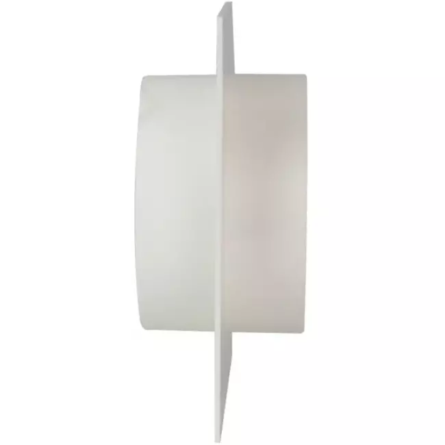 Round plastic wall plate with back draught shutter diameter: 125mm - AFV125