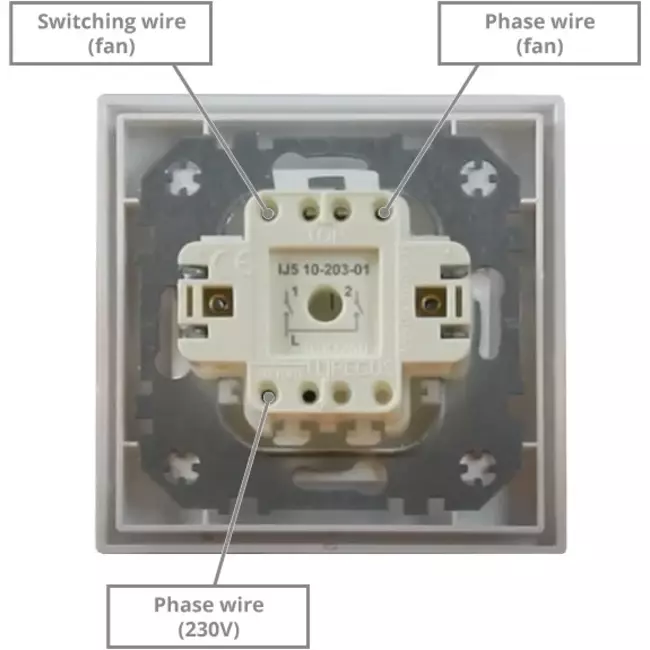 Europlast decentralised MVHR unit 125 mm with switch