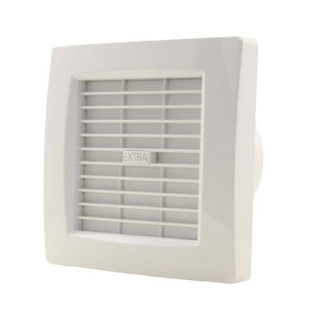Bathroom extractor fan Ø 120 mm white with timer - luxury X120Z4