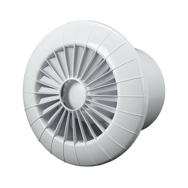 Bathroom extractor fan round white with timer - Ø 100 mm - aRid 100 BB TS