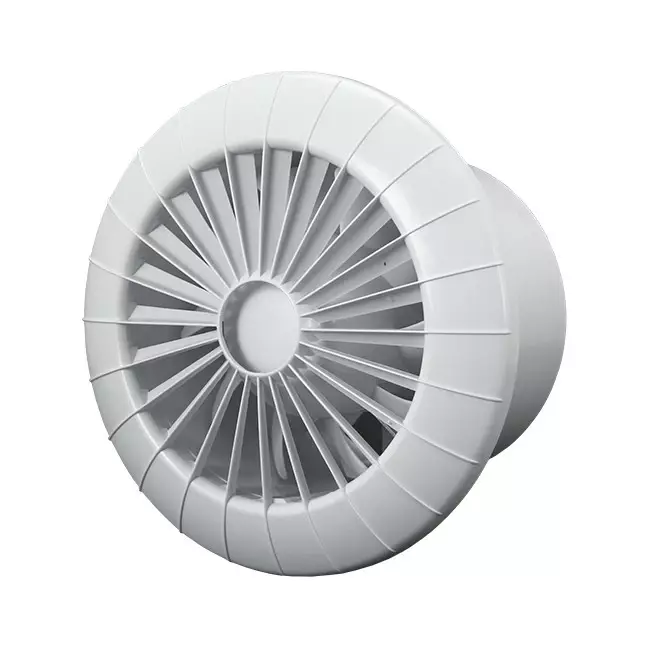Bathroom extractor fan round white - humidity sensor and timer - Ø 120 mm - aRid 120 BB HS