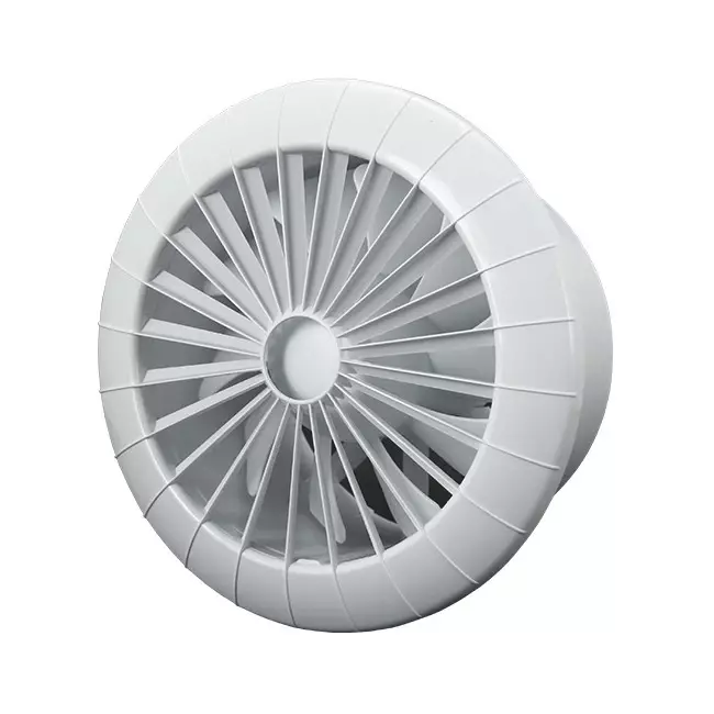 Bathroom extractor fan round white with timer - Ø 150 mm - aRid 150 BB TS