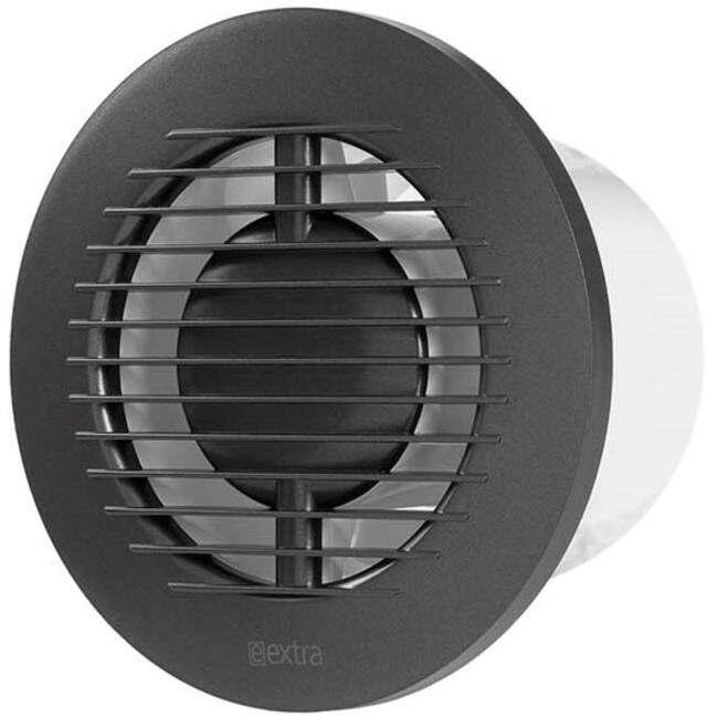 Bathroom extractor fan round Ø 100 mm anthracite - basic EA100A