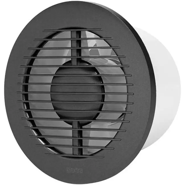 Bathroom extractor fan round Ø 125 mm anthracite - basic EA125A