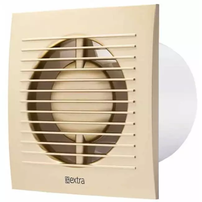 Bathroom extractor fan Ø 100 mm gold with timer and humidity sensor - EE100HTG