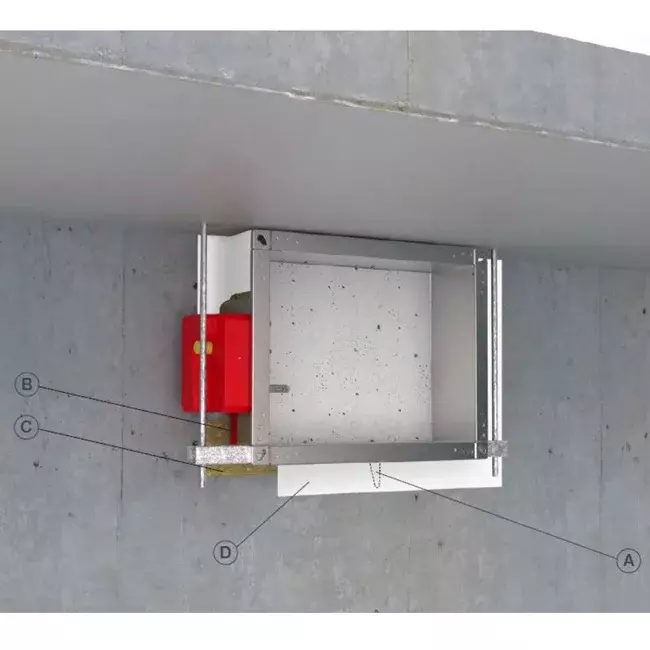 Fire damper rectangular manual operation - E-FD25 100x550 R