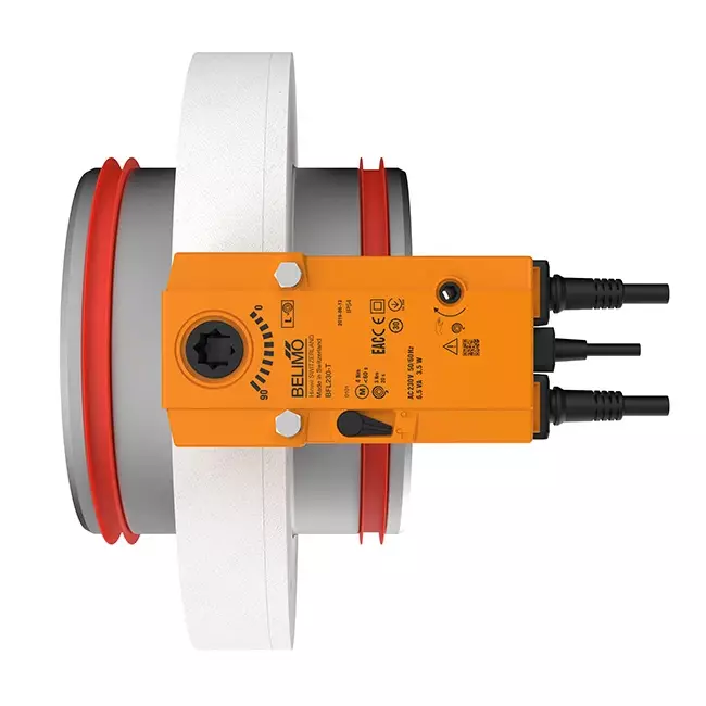 Fire damper round compact 100 mm servo motor 230V - E-FDC DD M230 D100
