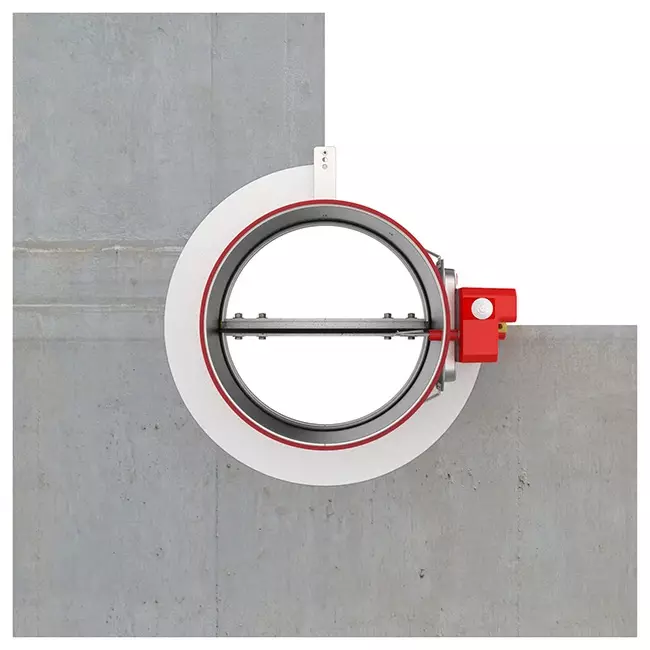 Fire damper round 100 mm servo motor 24V - E-FDC25 D100 M24 S