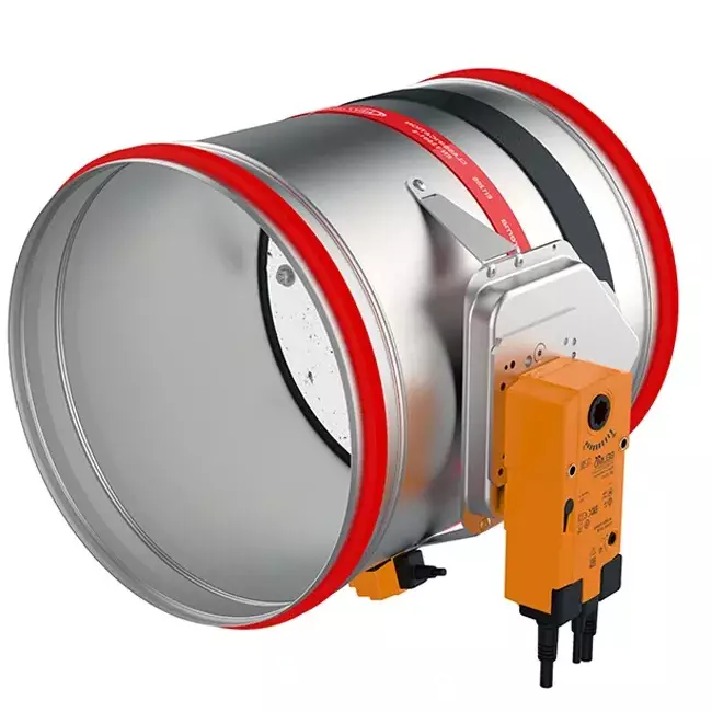 Fire damper round 100 mm servo motor 24V - E-FDC25 D100 M24 S