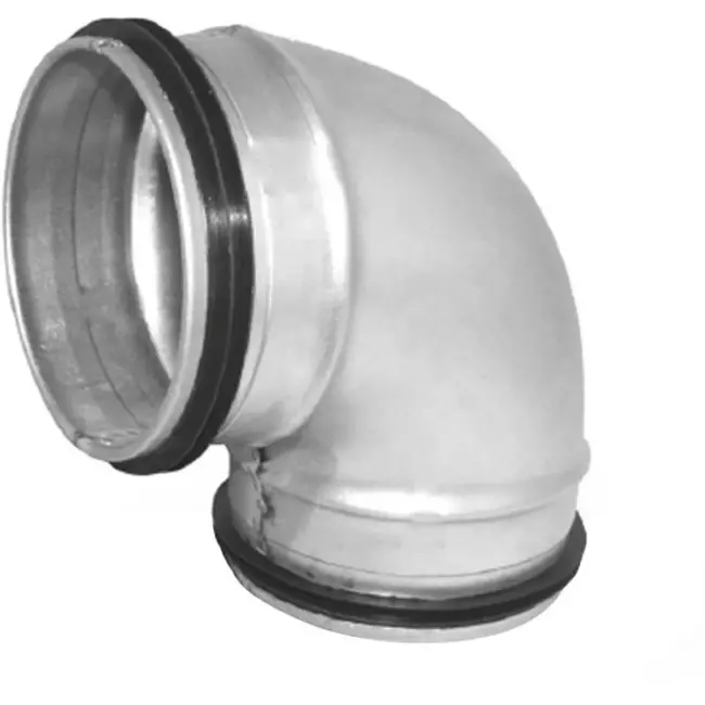 Short round spiral bend 90° Ø 160mm for spiral duct