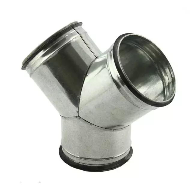 Y-piece 45° Ø 125mm - 100mm for spiral duct