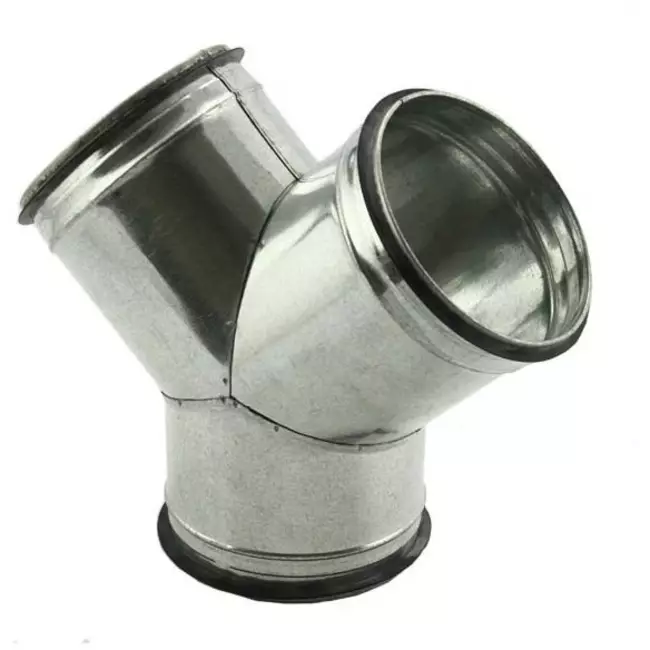 Y-piece 45° Ø 80mm - 80mm for spiral duct