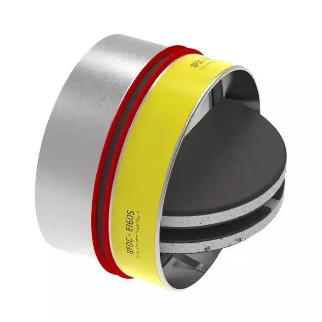 Fire damper round 100mm with ventilation valve - E-BFDC V EI60S D100