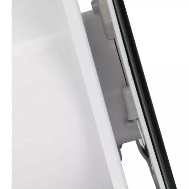 Bathroom extractor fan Ø 100 mm with pull cord and power plug - front panel in satin gold glass