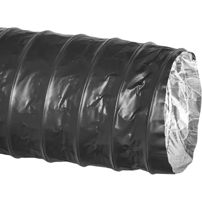 Combidec ventilation hose aluminium with polyester outer layer BLACK Ø 80 mm (10 metres)