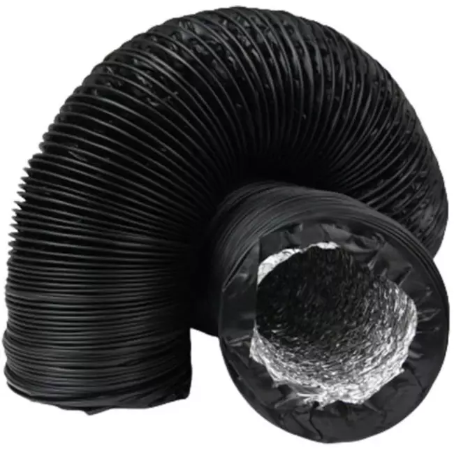 Combidec ventilation hose aluminium with polyester outer layer BLACK Ø 80 mm (10 metres)