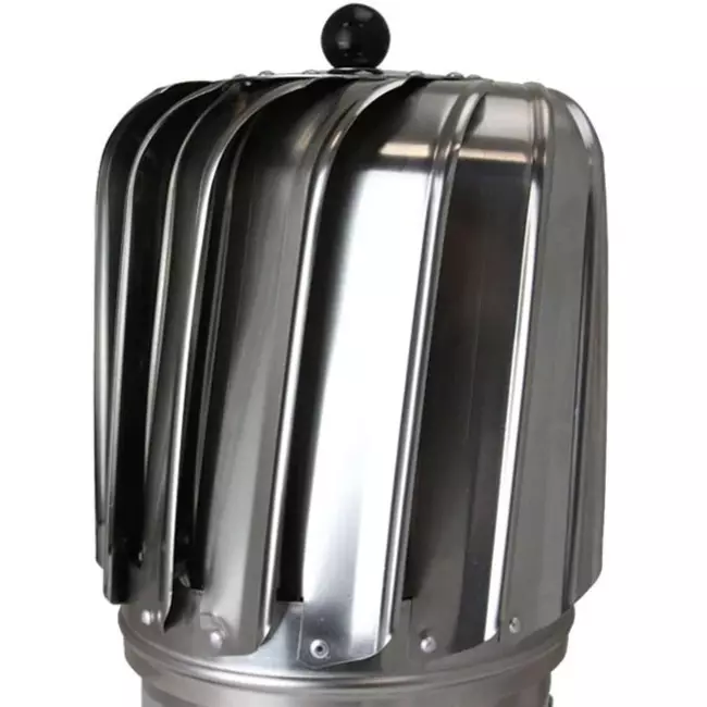 Wind-powered roof fan Cowl Oblong 150 mm stainless steel including roof slab - 325m3/h