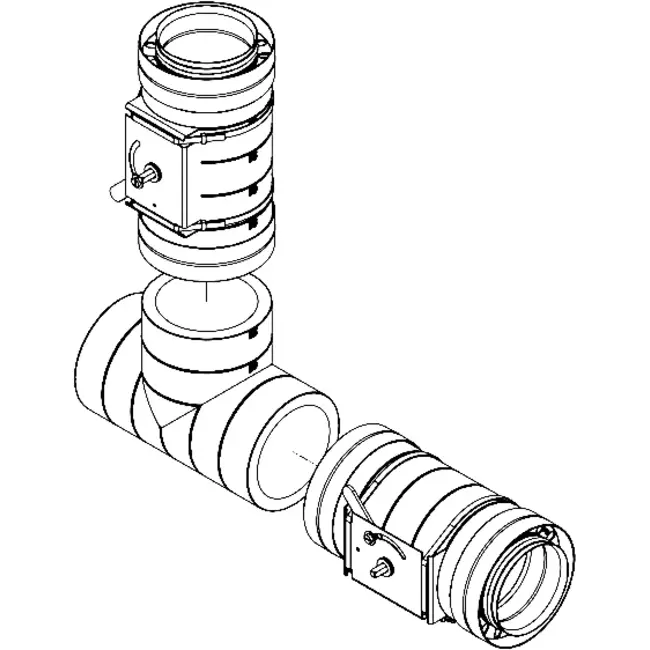 Insulated T-piece EPS diameter 125mm
