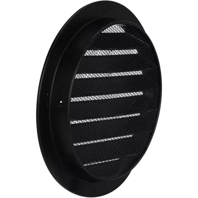 Outside air ventilation grilles aluminium - Ø 100mm- Black