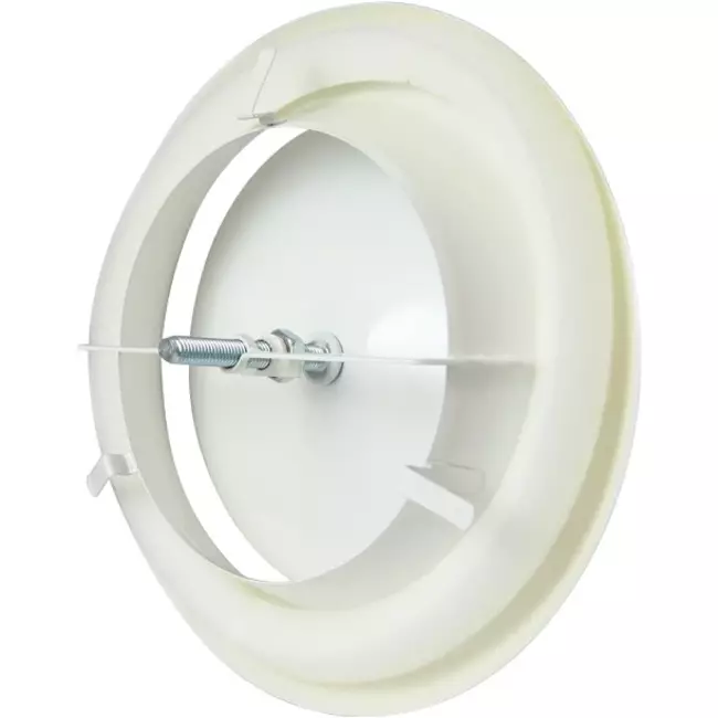 Ventilation supply valve metal Ø 125 mm RAL 9010 RAL 9010h clamping springs - DVSC-P125
