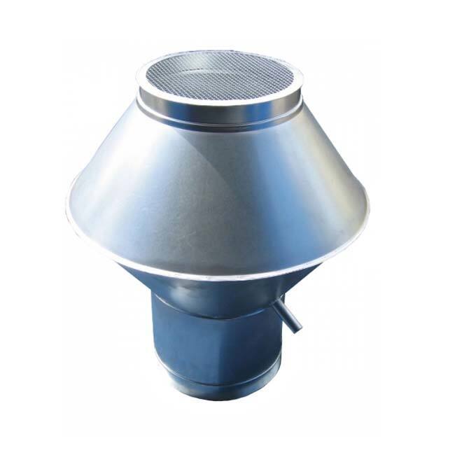 Deflector cover round 100 mm sendzimir zinc-plated