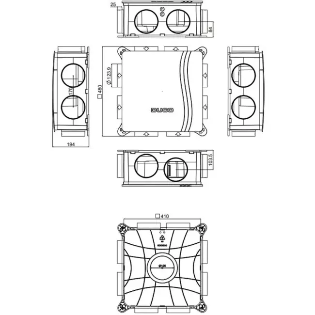 DucoBox Silent Connect 400 m³/h - plug type G