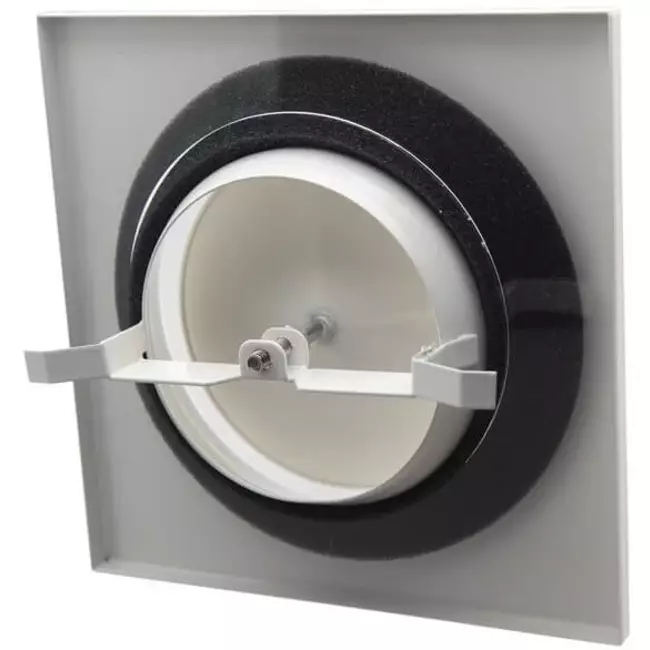 Ventilation valve exhaust metal square Ø100 mm white with friction springs - DVSQ100