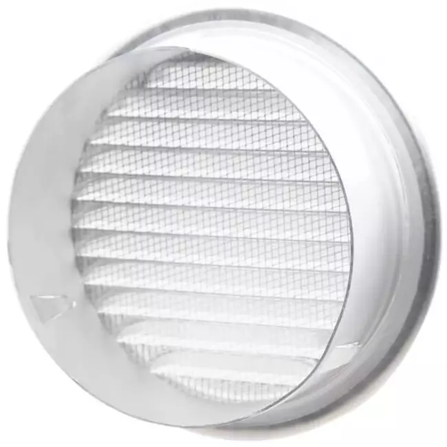 Metal round ventilation grille including mounting sleeve Ø 180 mm aluminium - DWRA180S