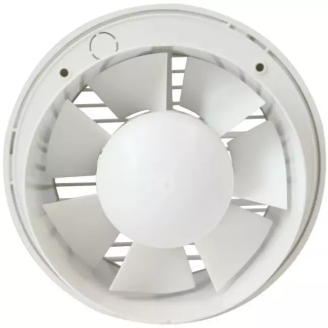 Bathroom extractor fan round Ø 125 mm white with timer and humidity sensor - EE125HT